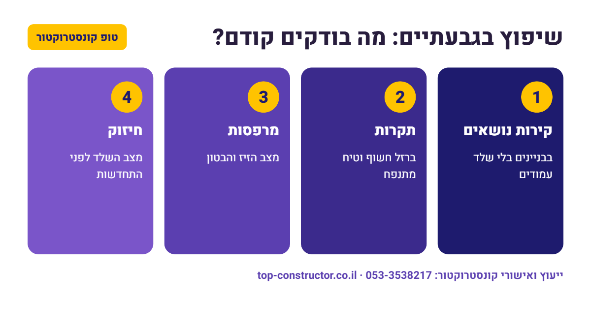 שיפוץ בגבעתיים: מה בודקים קודם – אינפוגרפיקה