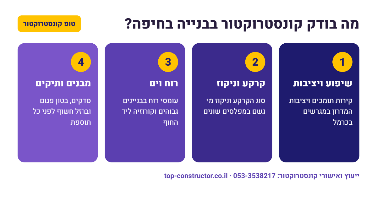 מה בודק קונסטרוקטור בבנייה בחיפה – אינפוגרפיקה