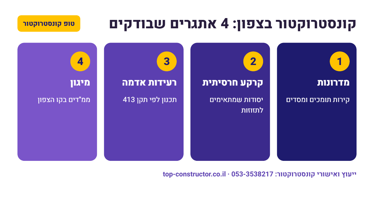 קונסטרוקטור בצפון: 4 אתגרים שבודקים – אינפוגרפיקה