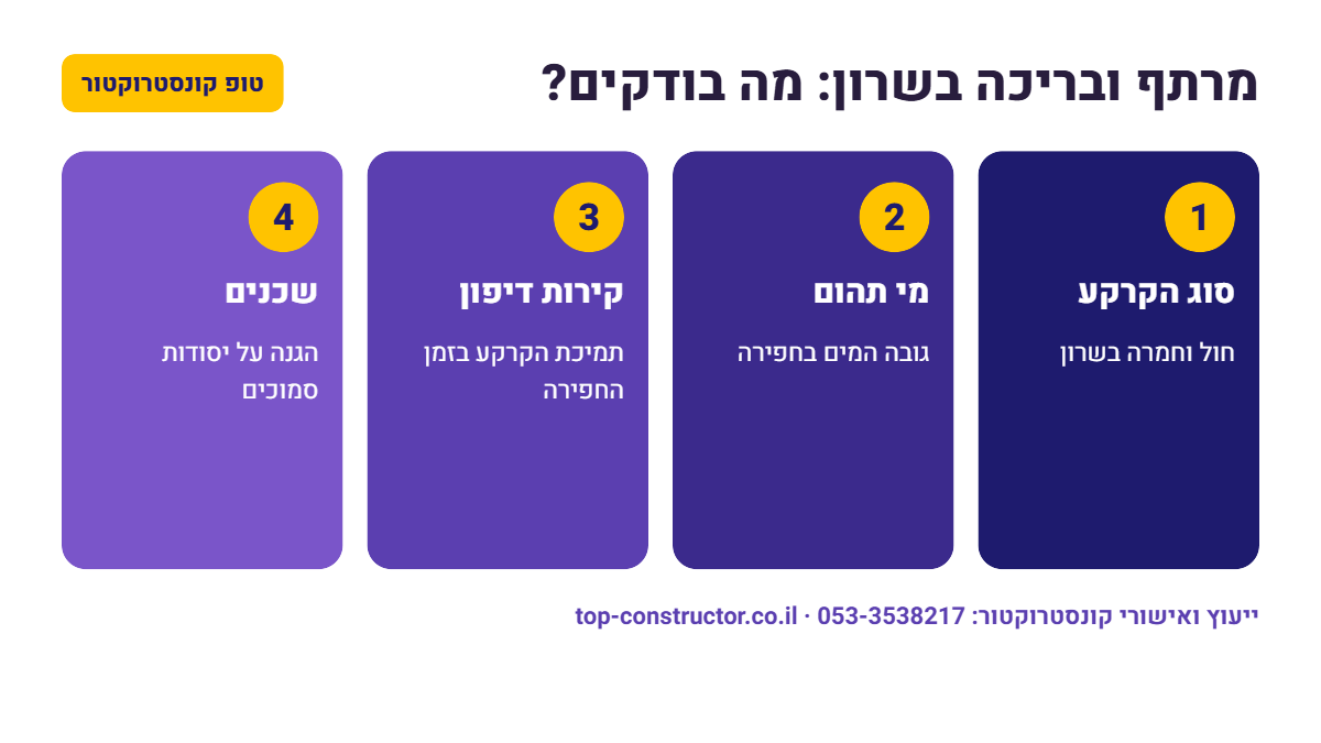מרתף ובריכה בשרון: מה בודקים – אינפוגרפיקה